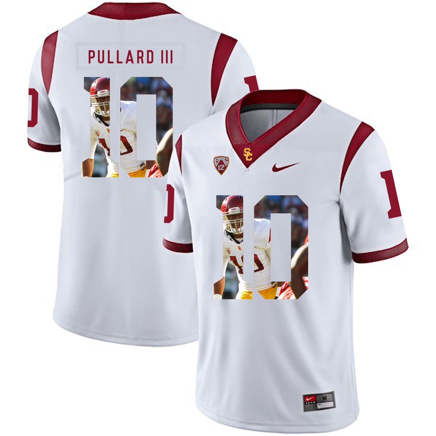 Men USC Trojans #10 Pullard iii White Fashion Edition Customized NCAA Jerseys